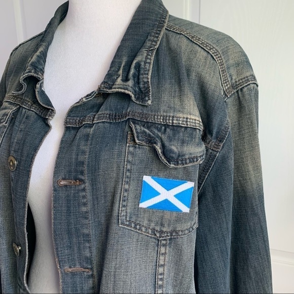 Slytherin House Custom Lightly Distressed Denim Jean Jacket - Picture 16 of 16